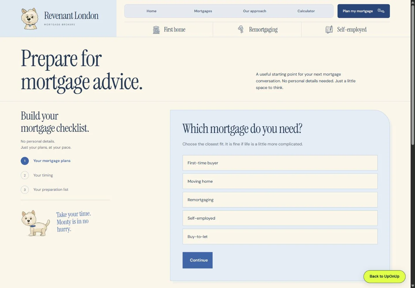 Revenant London mortgage preparation checklist with clear next steps